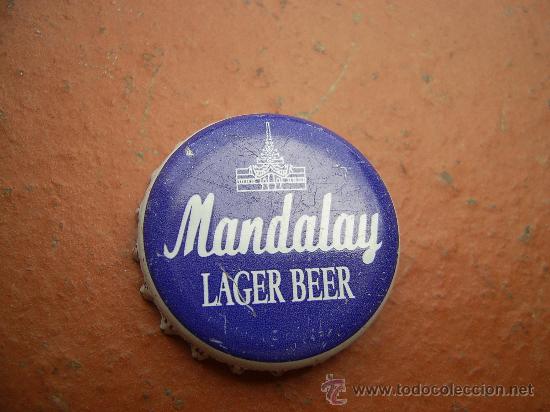 Coleccionismo de cervezas: TAP&Oacute;N CORONA BOTTLE CAP CHAPA CERVEZA BEER MANDALAY(3).MYANMAR.BURMA=BIRMANIA.--LOTE N.1337-CARMANJO