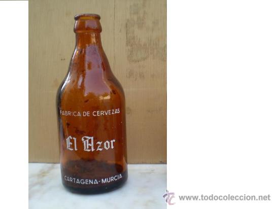 Coleccionismo de cervezas: TERCIO DE CERVEZA EL AZOR, MODELO RARO.