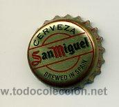Coleccionismo de cervezas: CHAPA CERVEZA - SAN MIGUEL / BREWED IN SPAIN - R1723 - FABRICANTE U -C15