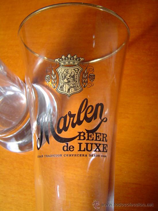 Coleccionismo de cervezas: DOS BONITOS VASOS LARGOS CERVEZA MARLEN - Foto 2