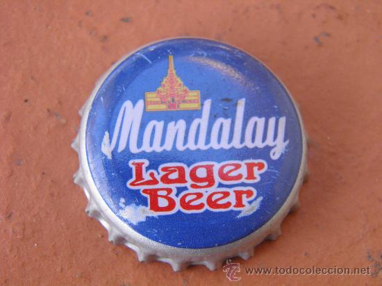 Coleccionismo de cervezas: TAP&Oacute;N CORONA BOTTLE CAP BEER CERVEZA CHAPA MANDALAY(1)MYANMAR.BURMA=BIRMANIA.--LOTE N.1472--CARMANJO