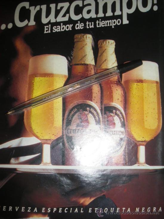 Coleccionismo de cervezas: PUBLICIDAD DE CERVEZA CRUZCAMPO, A&Ntilde;OS 80.