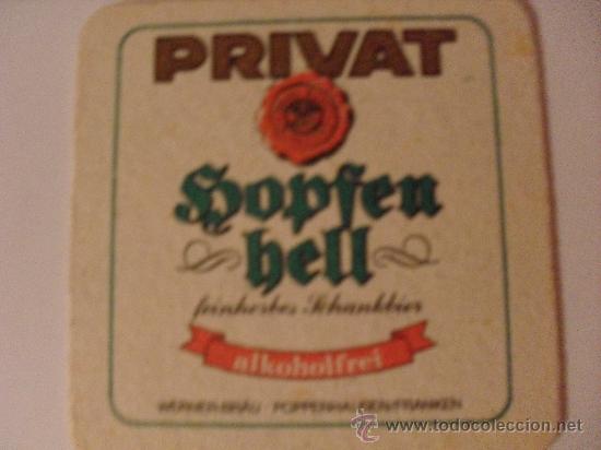 Coleccionismo de cervezas: Posavasos cerveza Privat