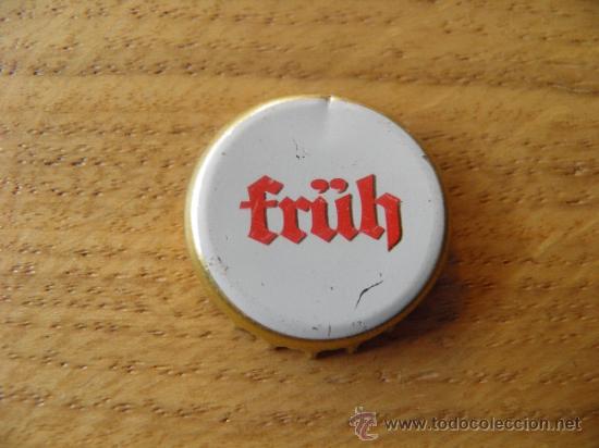 Coleccionismo de cervezas: ANTIGUA CHAPA BOTTLE CAP BEER TAP&Oacute;N CORONA BIRRA CERVEZA FR&Uuml;H (2). ALEMANIA.--LOTE N. 1561--CARMANJO