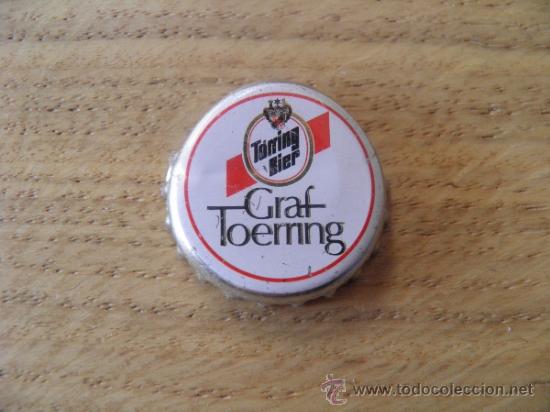 Coleccionismo de cervezas: ANTIGUA CHAPA TAP&Oacute;N CORONA BOTTLE CAP BEER CERVEZA GARF TOERRING.ALEMANIA.---LOTE N. 1566---CARMANJO