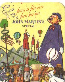 Sammeln von Brauereiartikeln: POSAVASOS PUBLICIDAD CERVEZA BELGA JOHN MARTIN `S SPECIAL