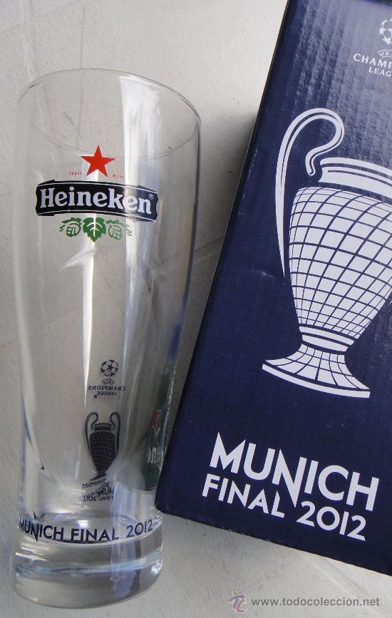 Coleccionismo de cervezas: Vaso Promocion Cerveza HEINEKEN Final Munich 2012
