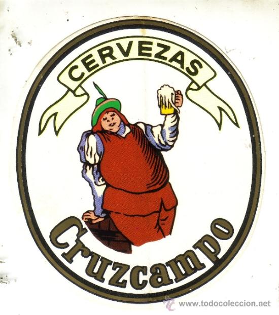 Coleccionismo de cervezas: PEGATINA PUBLICIDAD DE CERVEZAS CRUZCAMPO