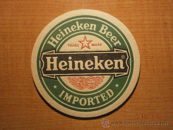 Coleccionismo de cervezas: POSAVASOS CERVEZA HEINEKEN BEER IMPORTED  DOBLE CARA
