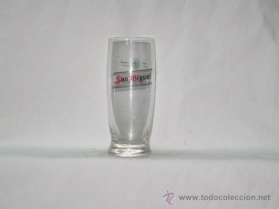 Coleccionismo de cervezas: ANTIGUO VASO CERVEZA BEER BIERE SAN MIGUEL