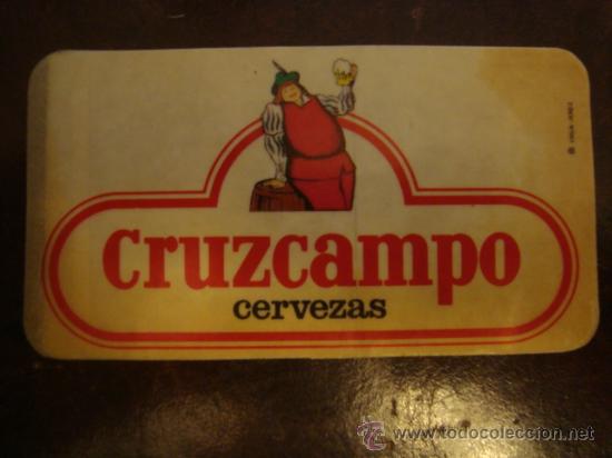 Coleccionismo de cervezas: antigua pegatina cruzcampo cervezas, orla jerez