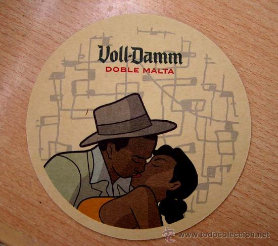 Coleccionismo de cervezas: Posa vasos cerveza Voll Damm / Ilustracion de Mariscal / Edic. Limitada