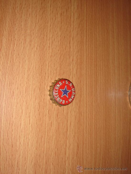 Colecionismo de cervejas: Chapa de cerveza corona Damm Barcelona - A&ntilde;os 1960's.