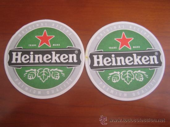 Coleccionismo de cervezas: lote 2 posavasos de cerveza heineken