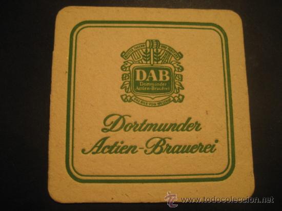 Coleccionismo de cervezas: ANTIGUO POSAVASOS CERVEZA DAB - Foto 1