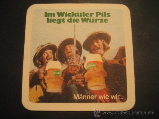 Coleccionismo de cervezas: ANTIGUO POSAVASOS CERVEZA WICKULER - Foto 1