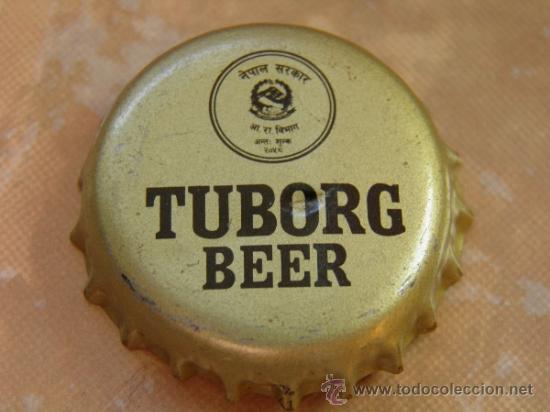 Coleccionismo de cervezas: BOTTLE CAP BEER BIERE TAP&Oacute;N CORONA CHAPA CERVEZA NEPAL TUBORG BEER (11).---LOTE N. 1097---CARMANJO