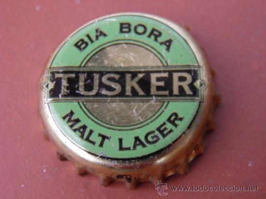 Coleccionismo de cervezas: ANTIGUO TAP&Oacute;N CORONA BOTTLE CAP BIRRA BEER CHAPA CERVEZA TUSKER (1). KENYA.--LOTE N. 1963--CARMANJO