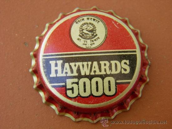 Coleccionismo de cervezas: BOTTLE CAP TAP&Oacute;N CORONA BIERE BEER CHAPA CERVEZA HAYWARDS 5000. NEPAL.(37)--LOTE N. 2024--CARMANJO