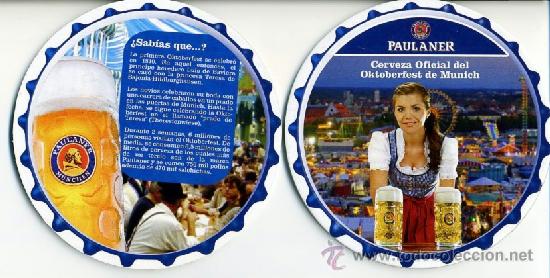 Coleccionismo de cervezas: posavasos cerveza - espa&ntilde;a 2012 - PAULANER / oktoberfest munich - mujer