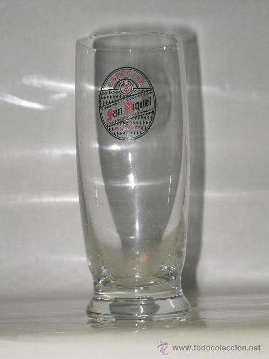 Coleccionismo de cervezas: ANTIGUO VASO CERVEZA SAN MIGUEL