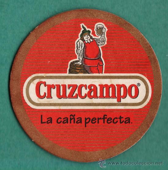 Coleccionismo de cervezas: posavasos - cerveza - cruzcampo - espa&ntilde;a - ca&ntilde;a perfecta / gambrinus - reverso ver foto
