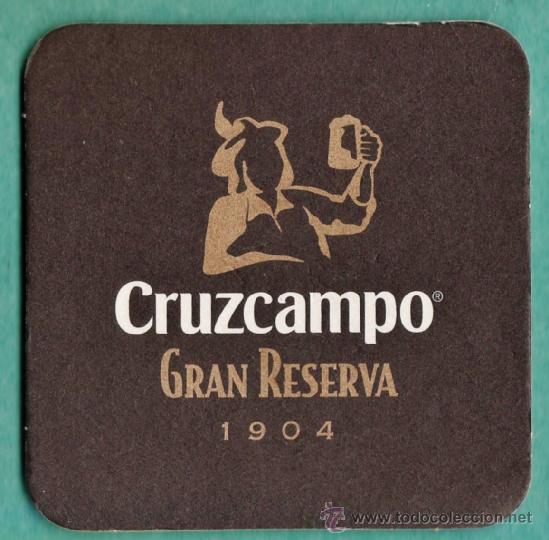 Coleccionismo de cervezas: posavasos - cerveza - cruzcampo - espa&ntilde;a - gran reserva / gambrinus - reverso en blanco