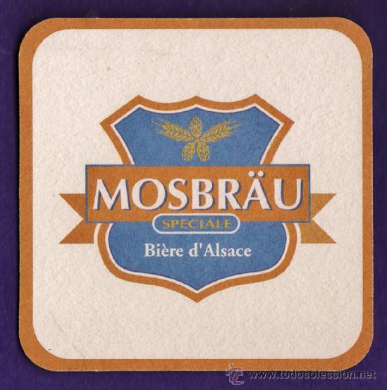 Coleccionismo de cervezas: posavasos - cerveza - mosbr&auml;u - biere d'alsace - francia - ver foto reverso