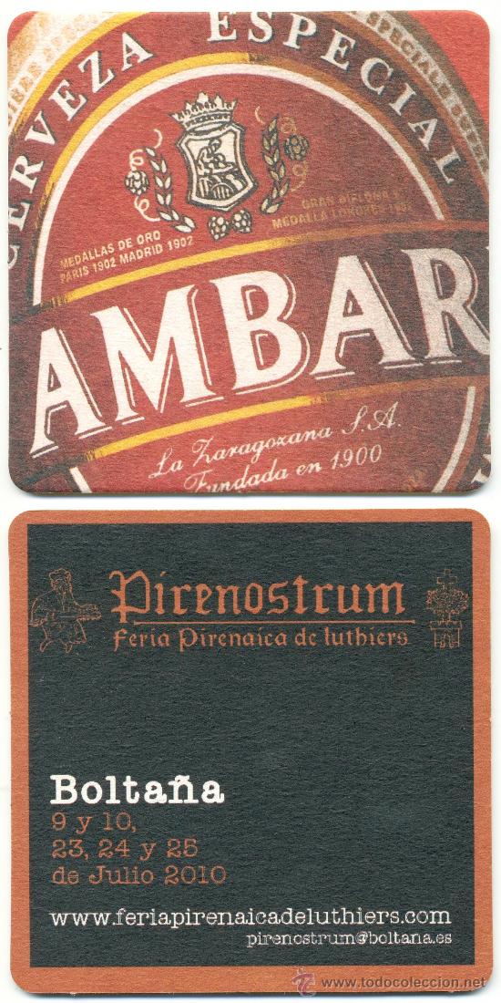 Coleccionismo de cervezas: POSA VASOS CERVEZA &ndash; AMBAR - Foto 1