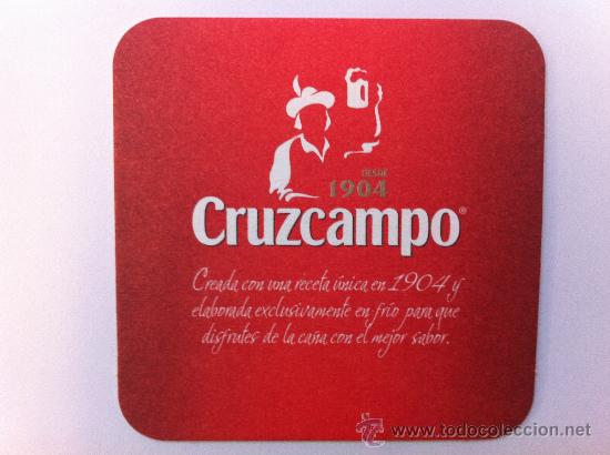 Coleccionismo de cervezas: POSAVASOS CERVEZA CRUZCAMPO. UNA CARA
