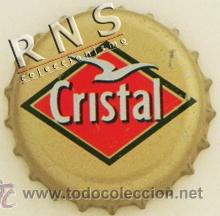 Coleccionismo de cervezas: ANTIGUA CHAPA DE CERVEZA PORTUGUESA - CRISTAL - BEBIDA PORTUGAL EUROPA - DIBUJO DE P&Aacute;JARO - ANIMAL