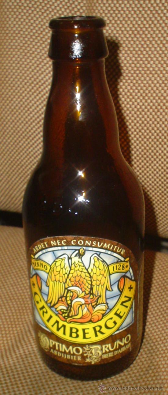 Collezionismo di birre: BOTELLA DE CERVEZA GRIMBERGEN. OPTIMO BRUNO. 33CL. BELGICA. VACIA