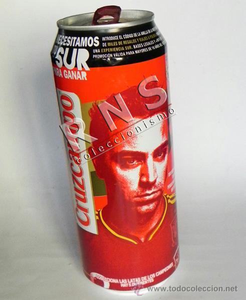 Coleccionismo de cervezas: LATA DE CERVEZA CRUZCAMPO - EDICI&Oacute;N ESPECIAL SELECCI&Oacute;N 2012 - XAVI HERN&Aacute;NDEZ - ESPA&Ntilde;A F&Uacute;TBOL DEPORTE