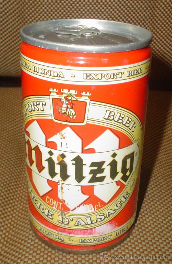 Collezionismo di birre: LATA DE CERVEZA MIITZIG. BIERRE D'ALSACE. FRANCIA. 33 CL. CERRADA. LLENA. VER FOTOS