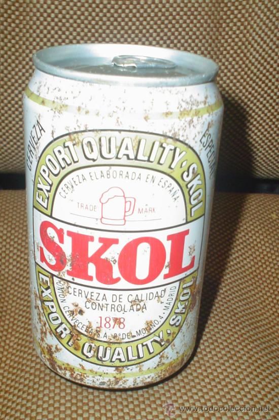 Sammeln von Brauereiartikeln: LATA DE CERVEZA SKOL. ESPA&Ntilde;A. 32 CL. CERRADA. VACIA. VER FOTOS