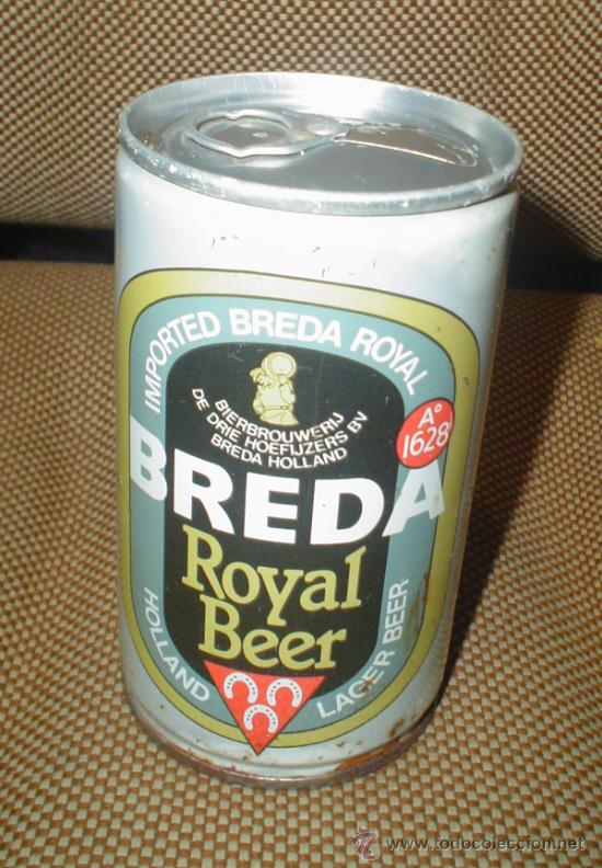 Sammeln von Brauereiartikeln: LATA DE CERVEZA BREDA ROYAL BEER A&ordm; 1628. HOLANDA. 33CL. CERRADA. LLENA. VER FOTOS