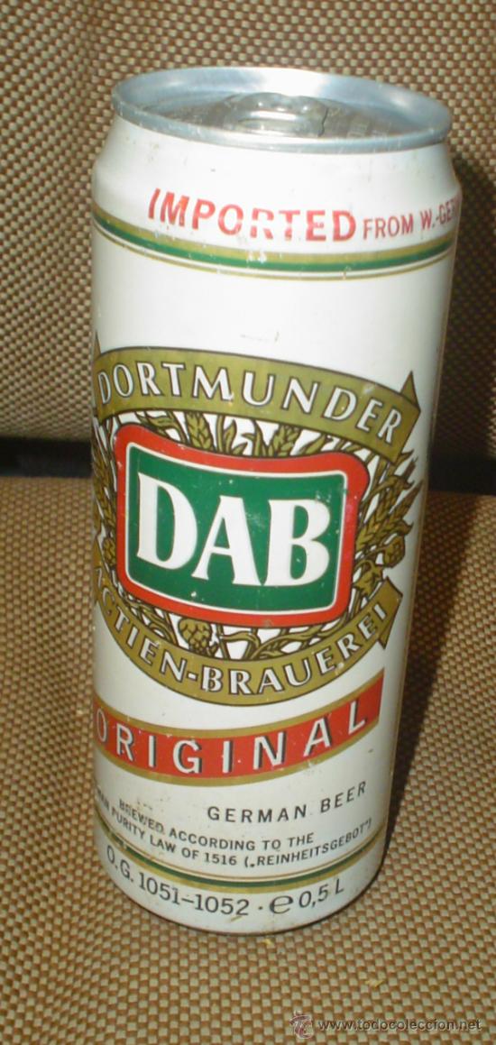 Sammeln von Brauereiartikeln: LATA DE CERVEZA DAB. ALEMANIA. 50 CL. CERRADA. LLENA. VER FOTOS