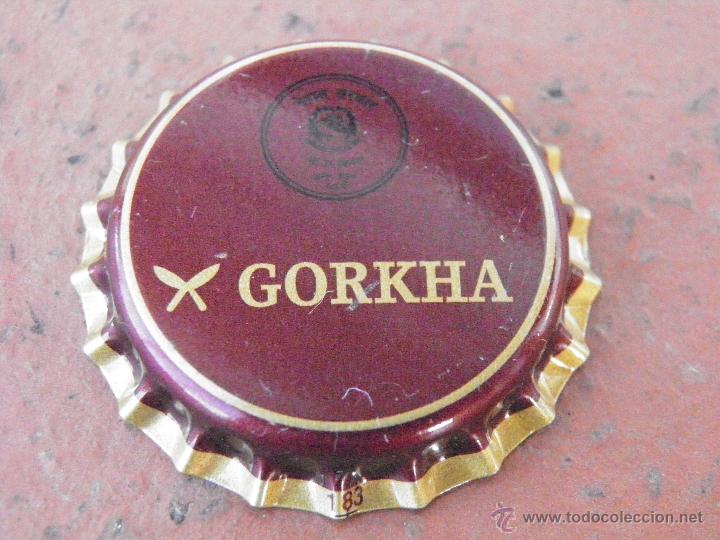 Coleccionismo de cervezas: BOTTLE CAP TAP&Oacute;N CORONA CAPSULE BIER BEER CHAPA CERVEZA GORKHA. NEPAL.(18) ---LOTE N. 1714--CARMANJO