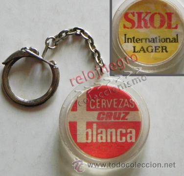 Colecionismo de cervejas: ANTIGUO LLAVERO CERVEZAS CRUZ BLANCA SKOL - PUBLICIDAD - M&Aacute;S LLAVEROS DE CERVEZA EN OTRAS SECCIONES