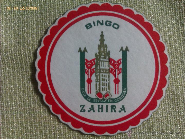 Sammeln von Brauereiartikeln: Posavasos Bingo Zahira. Casa de Sevilla en C&oacute;rdoba. Espa&ntilde;a. A&ntilde;os &acute;80