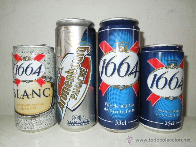 4 Latas Cerveza Tubo Kronenbourg 1664 Francia Verkauft Durch Direktverkauf