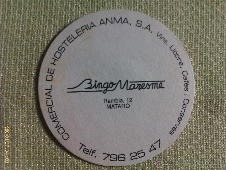 Sammeln von Brauereiartikeln: Posavasos Bingo Maresme. Calle Rambla. Matar&oacute;. Barcelona. Catalu&ntilde;a. Espa&ntilde;a