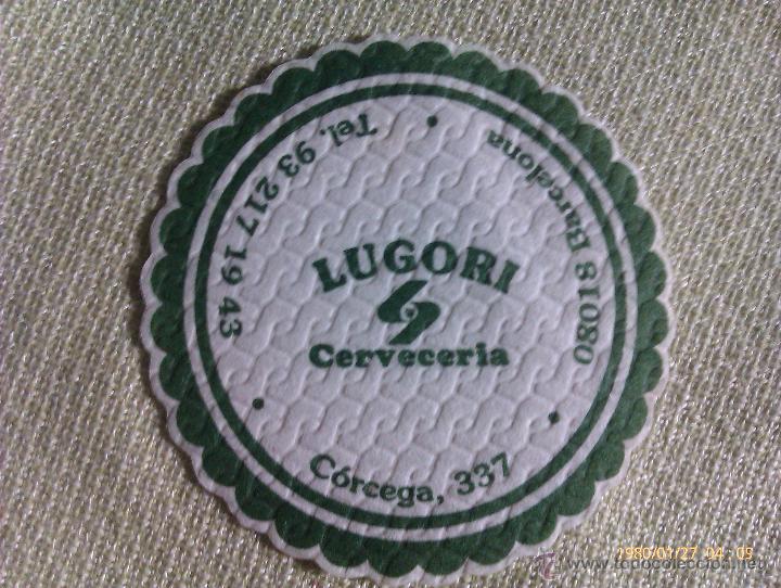 Sammeln von Brauereiartikeln: Posavasos Cervecer&iacute;a Lugori. Calle C&oacute;rcega. Barcelona. Catalu&ntilde;a. Espa&ntilde;a