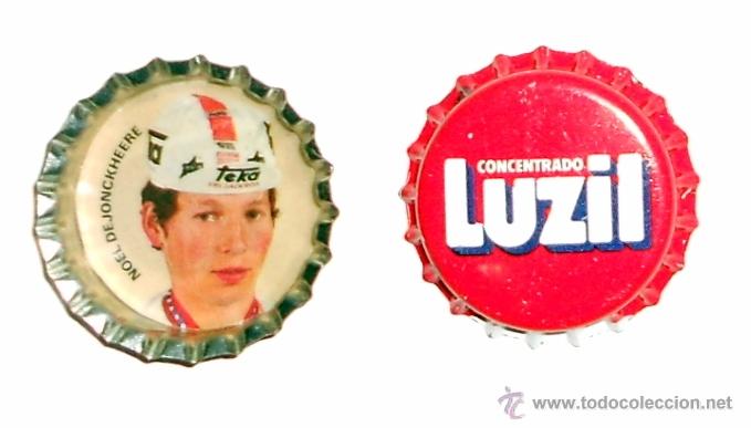 Coleccionismo de cervezas: CHAPA LUZIL ANTIGUA NOEL DEJONCKHEERE TEKA CICLISMO VINTAGE