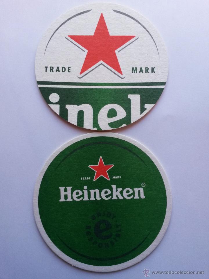 Coleccionismo de cervezas: Posavaso con a&ntilde;os cerveza heineken