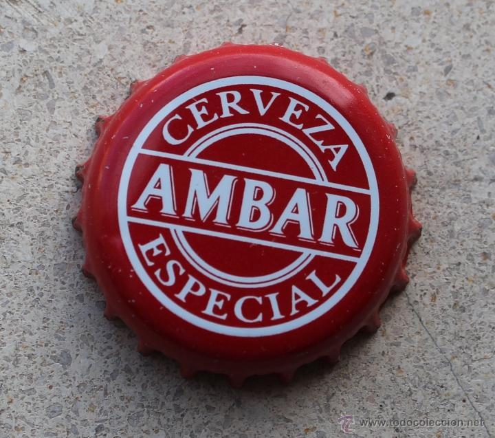 Coleccionismo de cervezas: CHAPA DE CERVEZA AMBAR. ZARAGOZA. ARAGON.  BEER CAP.