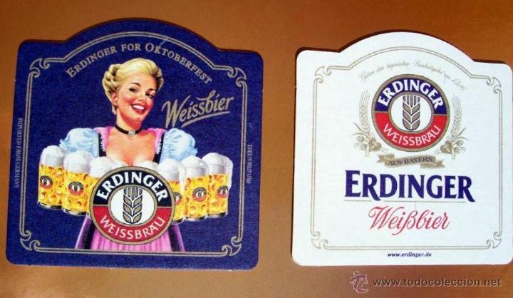 Coleccionismo de cervezas: Posavasos Cerveza Erdinger. Oktoberfest. Alemania