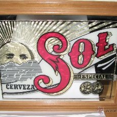 Coleccionismo de cervezas: ESPEJO PUBLICITARIO DE CERVEZA SOL. Lote 42754063
