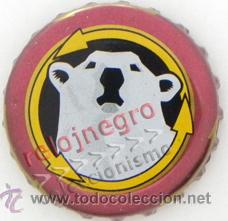 Coleccionismo de cervezas: CHAPA DE CERVEZA RUSA OSO BLANCO - RUSIA - DIBUJO OSO POLAR - ANIMAL FAUNA ----- bebida