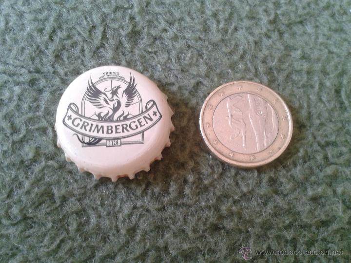 Coleccionismo de cervezas: BONITA CHAPA DE CERVEZA PARA COLECCION SUPERFICIE PLANA SIN DOBLAR GRIMBERGEN